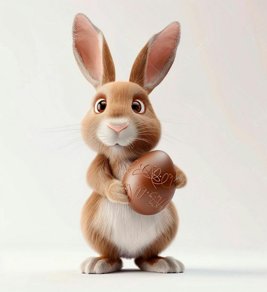 Coelhinho com Ovo de Chocolate de Páscoa