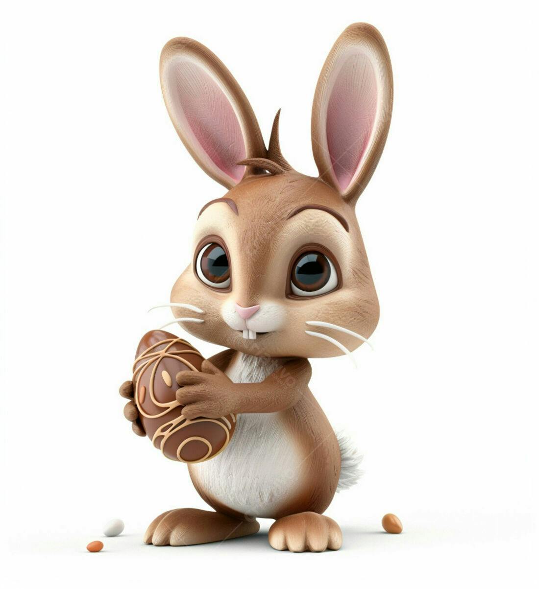 Coelhinho da Páscoa com Ovo de Chocolate