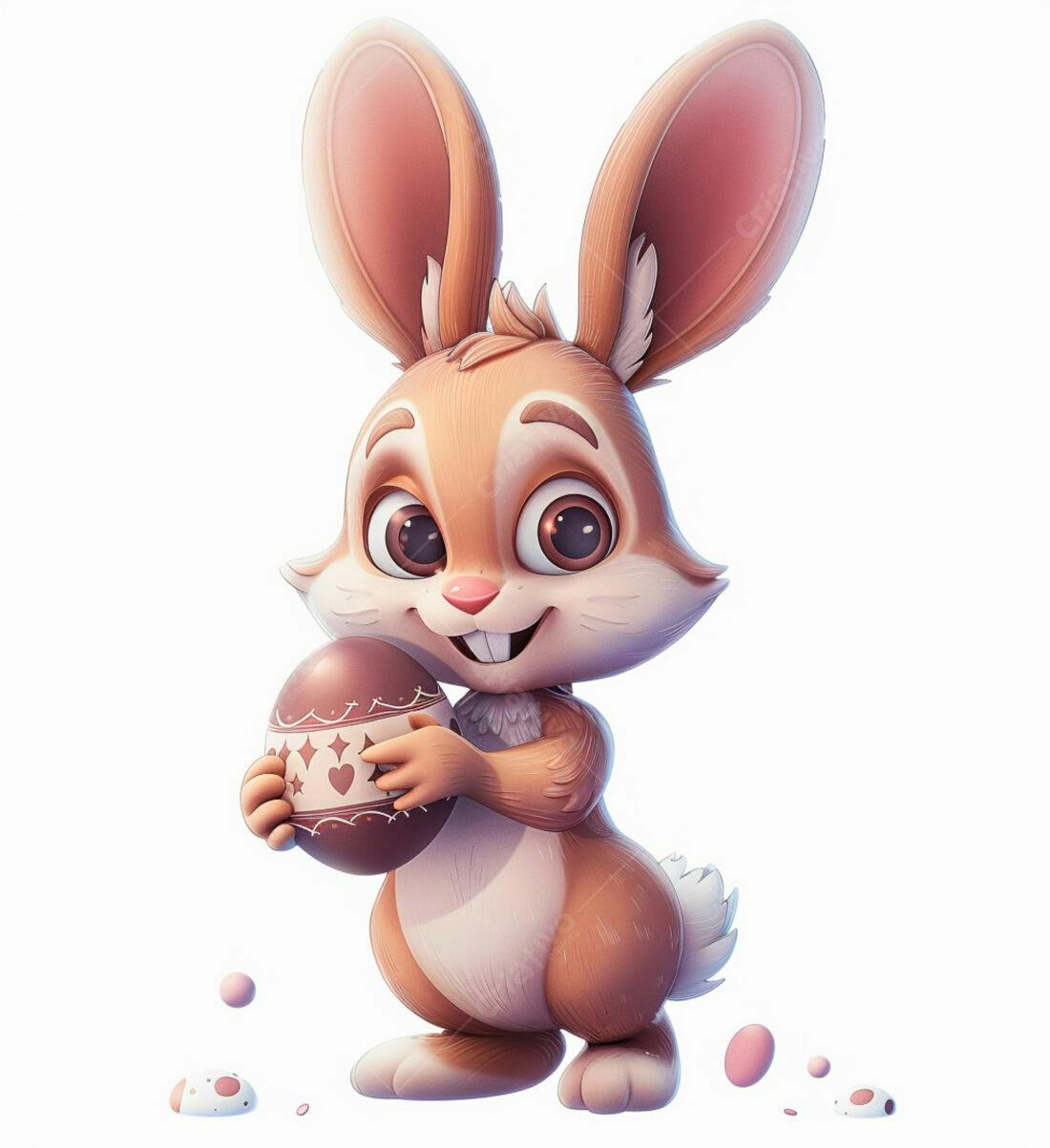 Coelhinho da Páscoa com ovo de chocolate