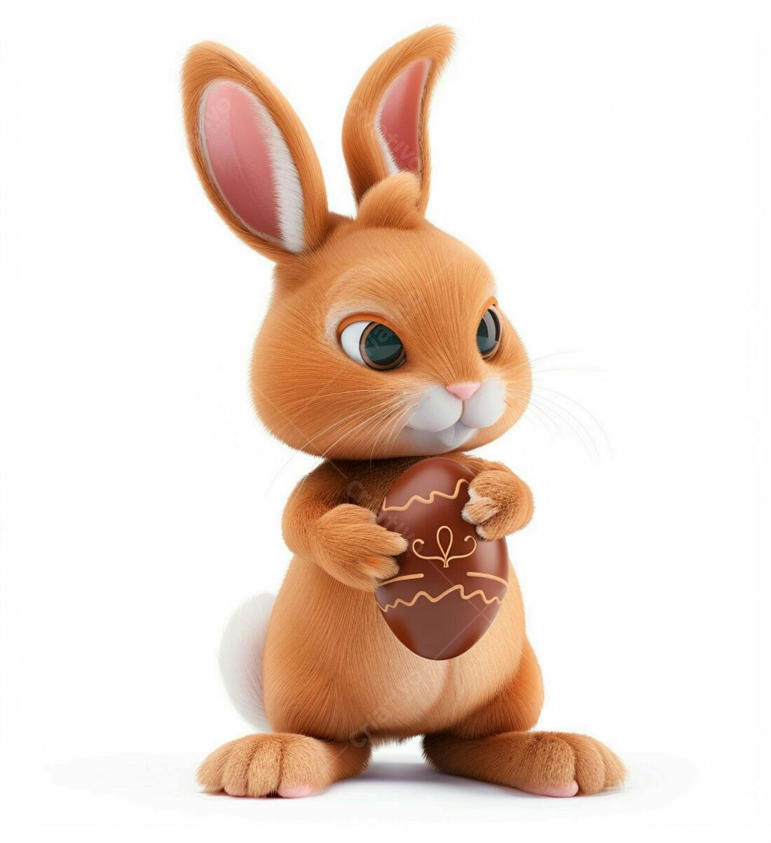 Coelhinho da Páscoa com Ovo de Chocolate