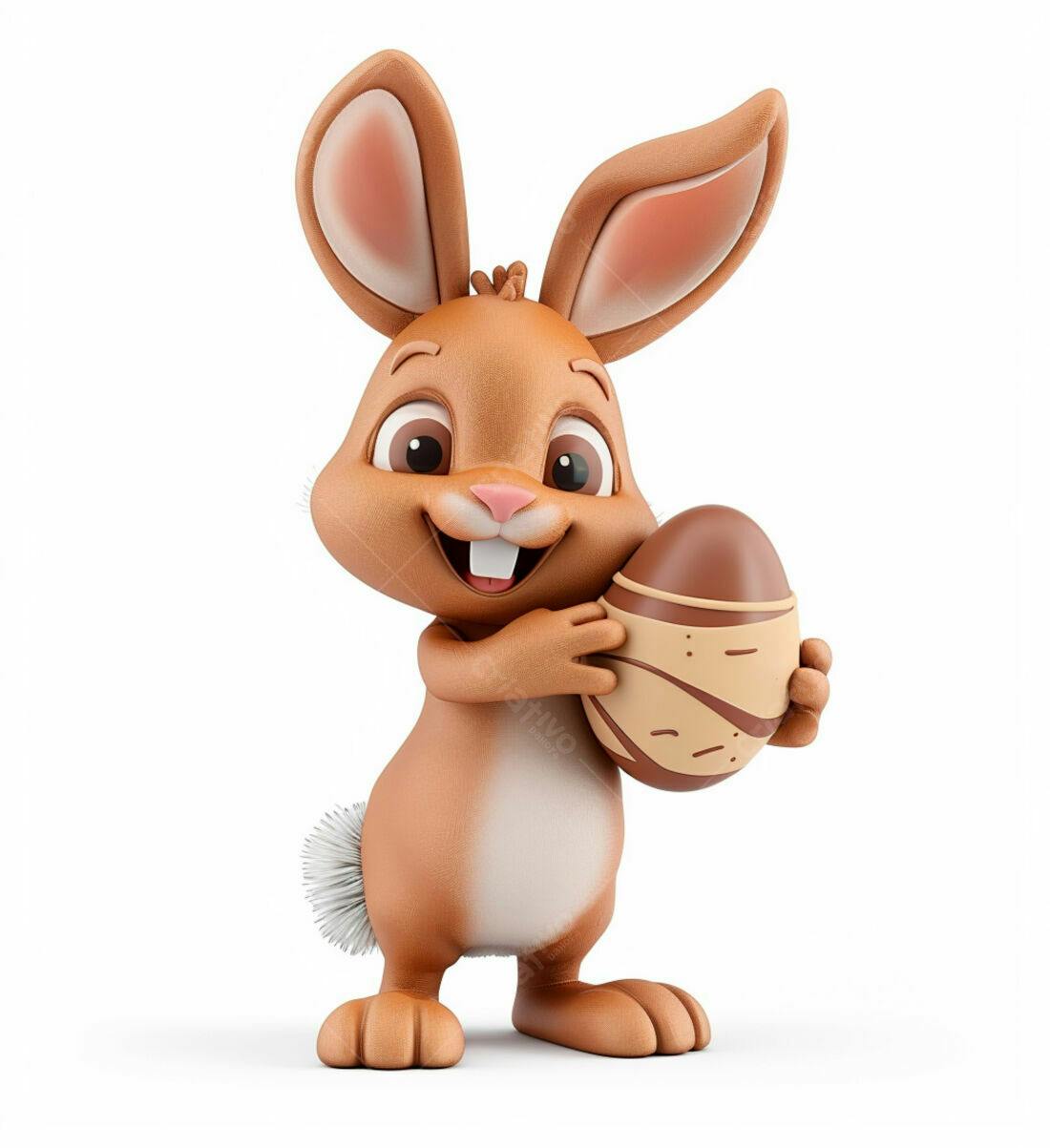 Coelho da Páscoa com Ovo de Chocolate