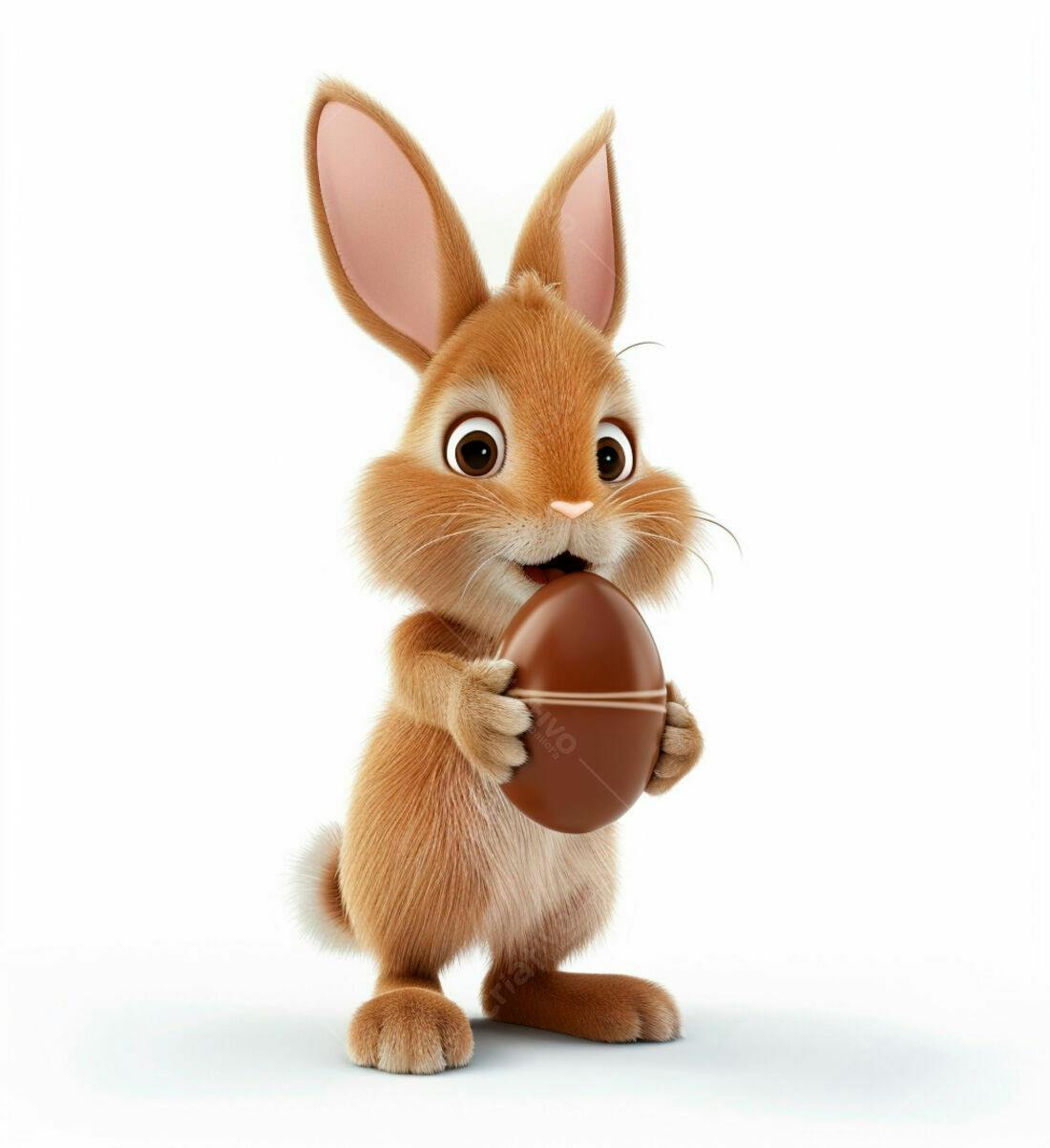 Coelhinho da Páscoa com Ovo de Chocolate