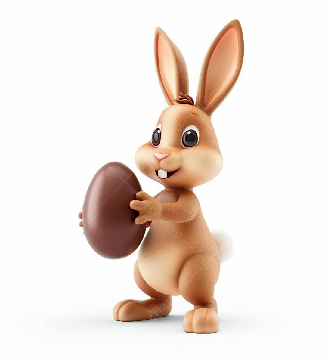 Coelho da Páscoa com Ovo de Chocolate