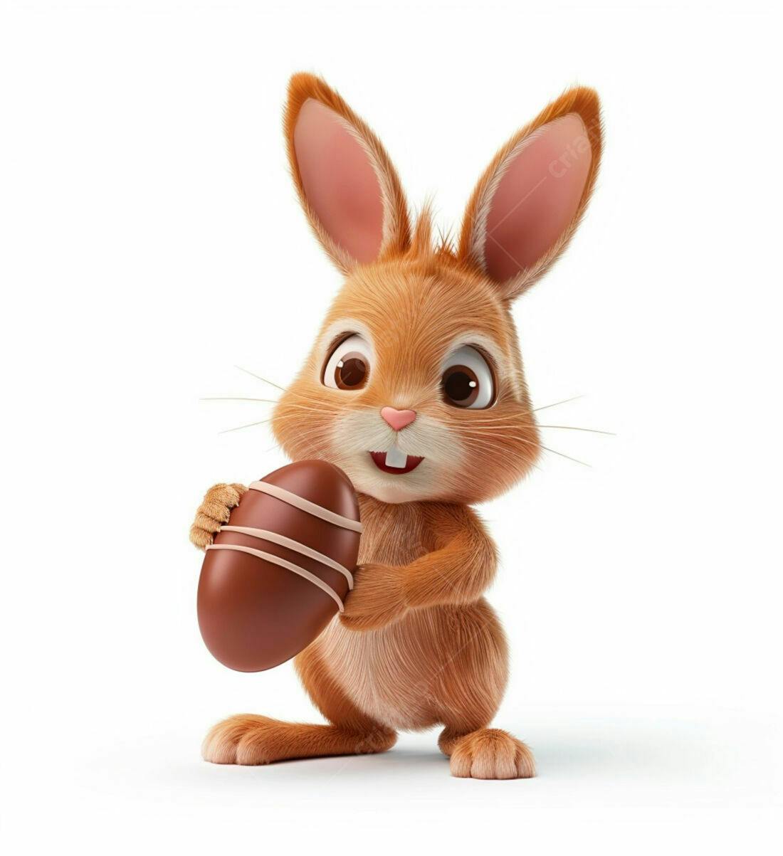Coelhinho da Páscoa com ovo de chocolate
