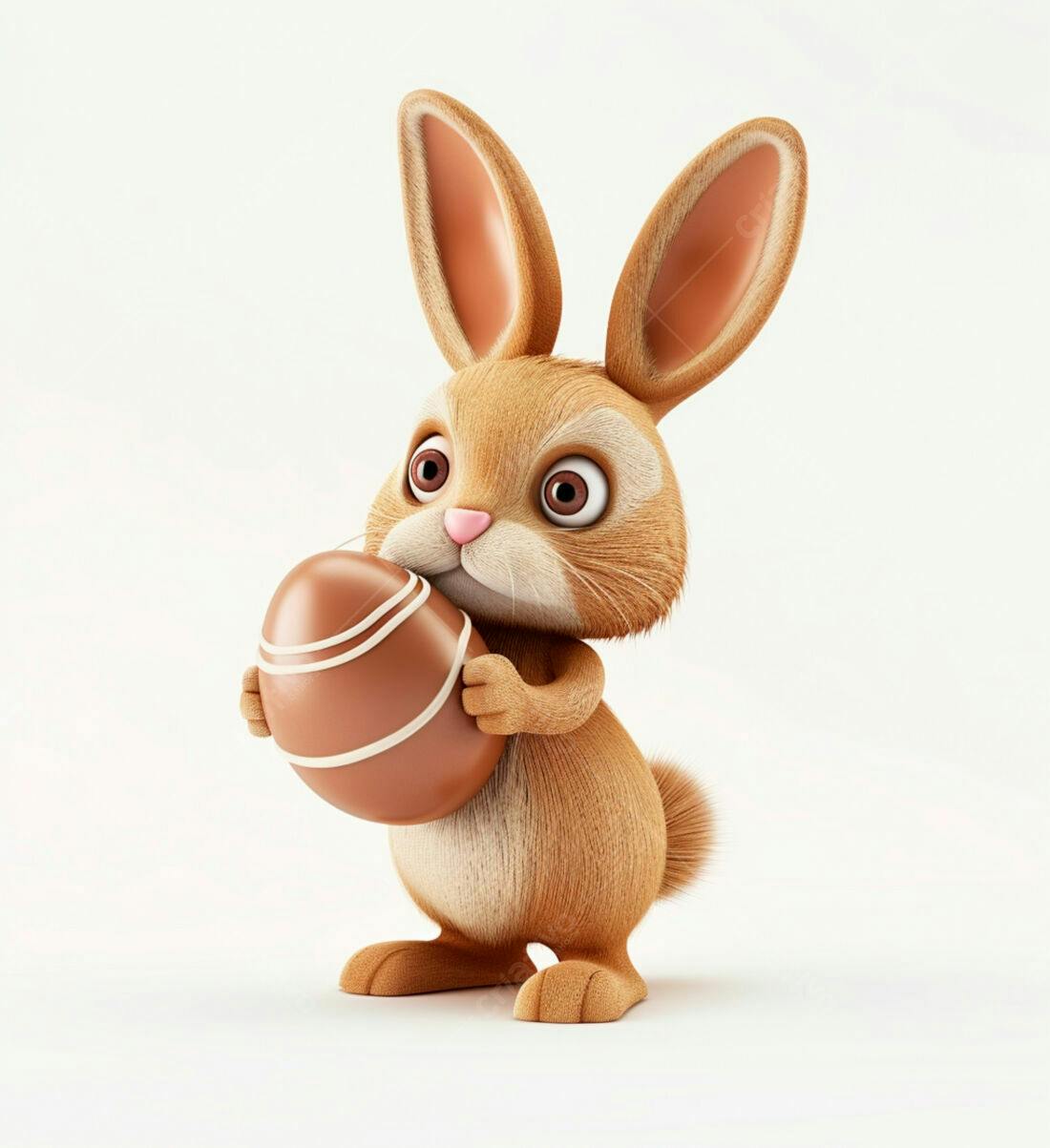 Coelhinho com Ovo de Páscoa de Chocolate