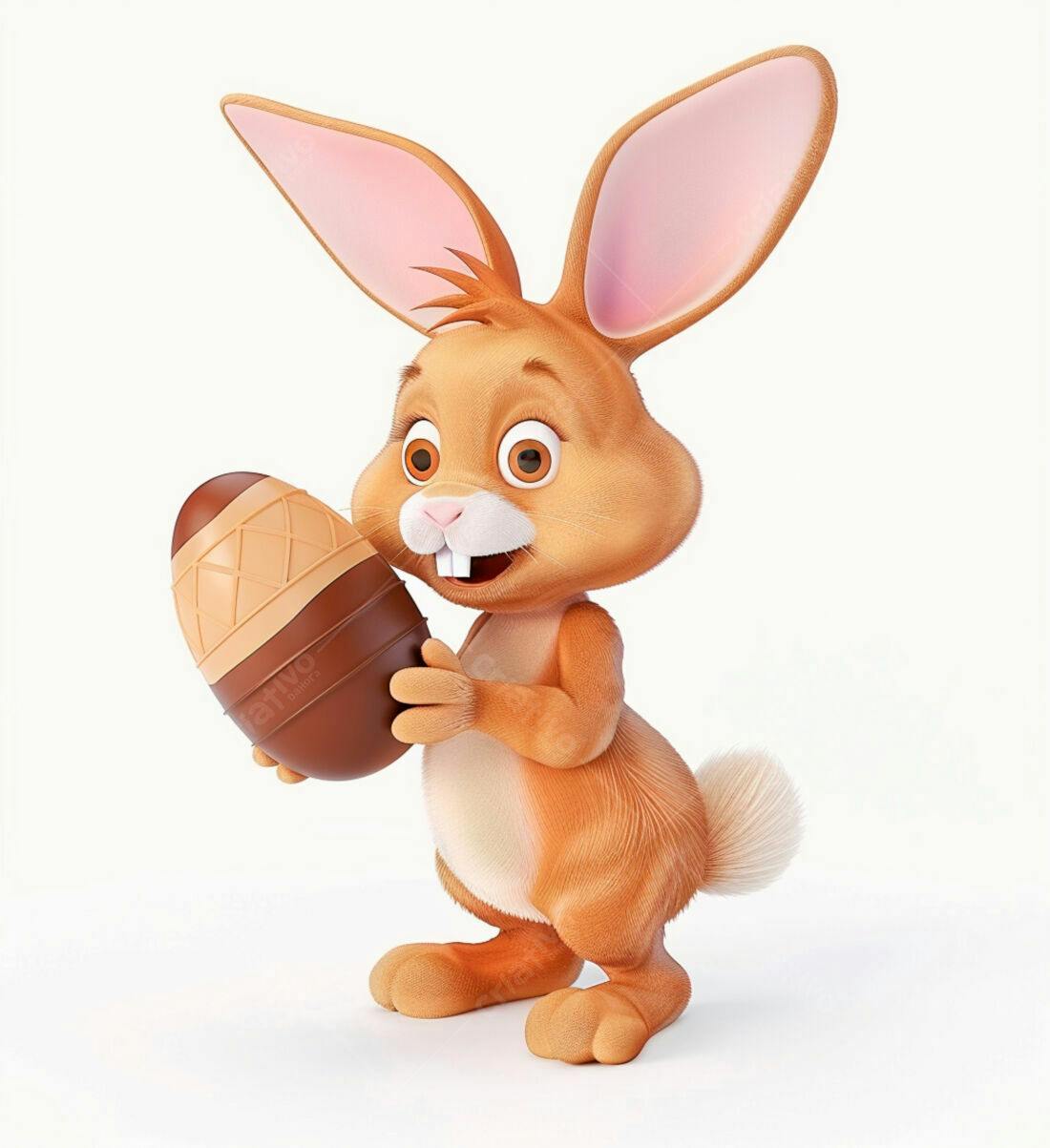 Coelhinho com ovo de chocolate Páscoa