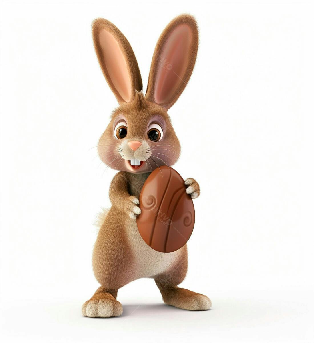 Coelhinho com ovo de chocolate Páscoa