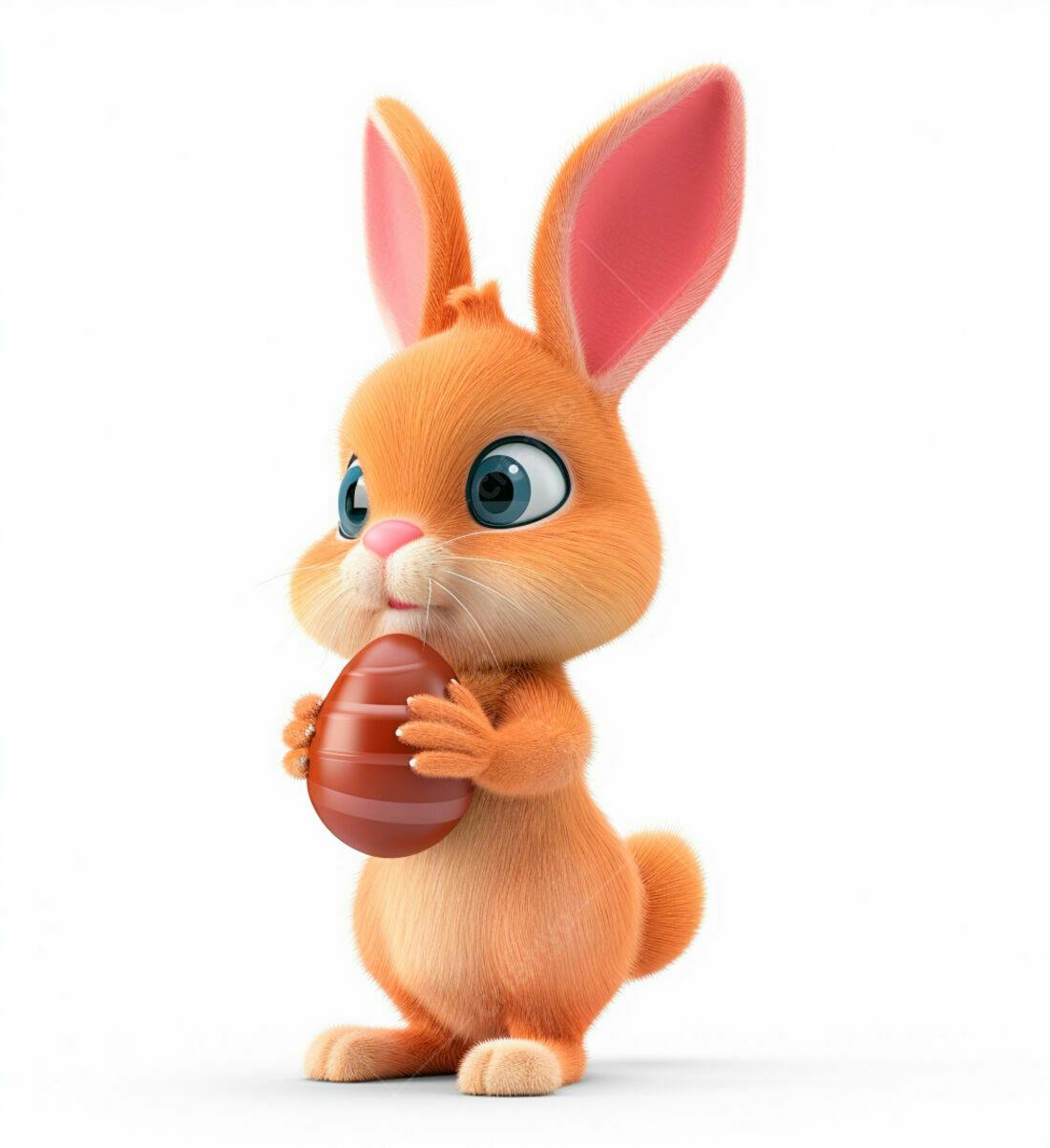 Coelhinho fofo com ovo de chocolate Páscoa
