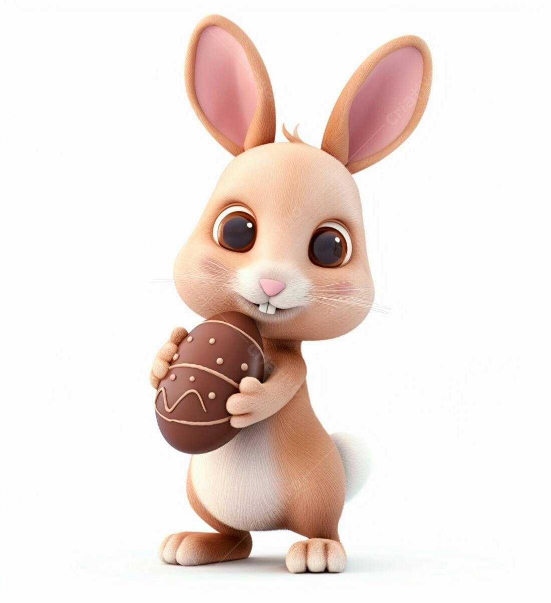 Coelhinho com ovo de chocolate Páscoa