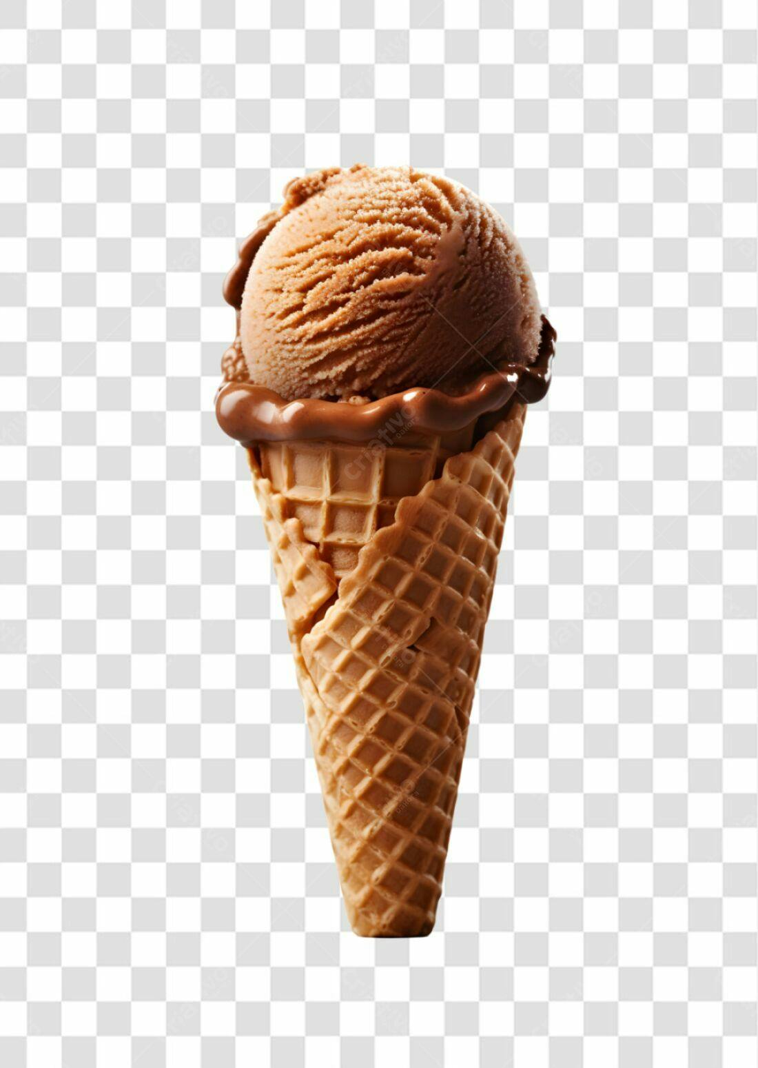 Icone Sorvete de Chocolate PNG com fundo transparente