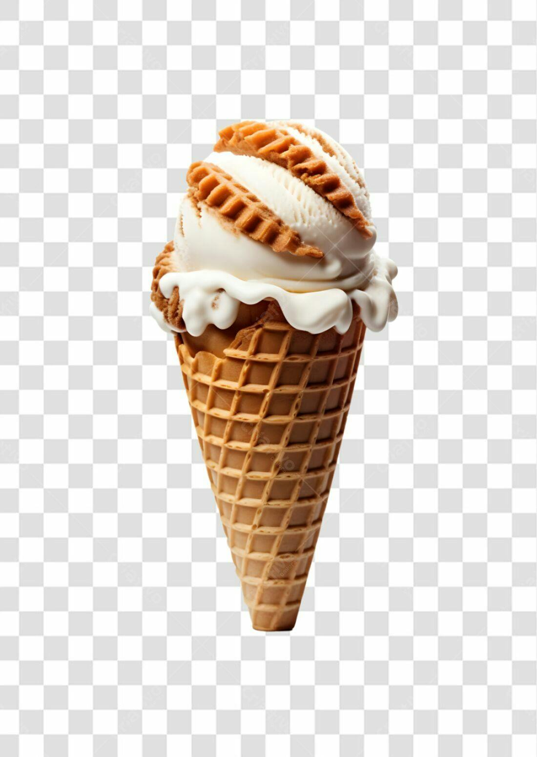 Icone Sorvete de Baunilha e Caramelo PNG com fundo transparente