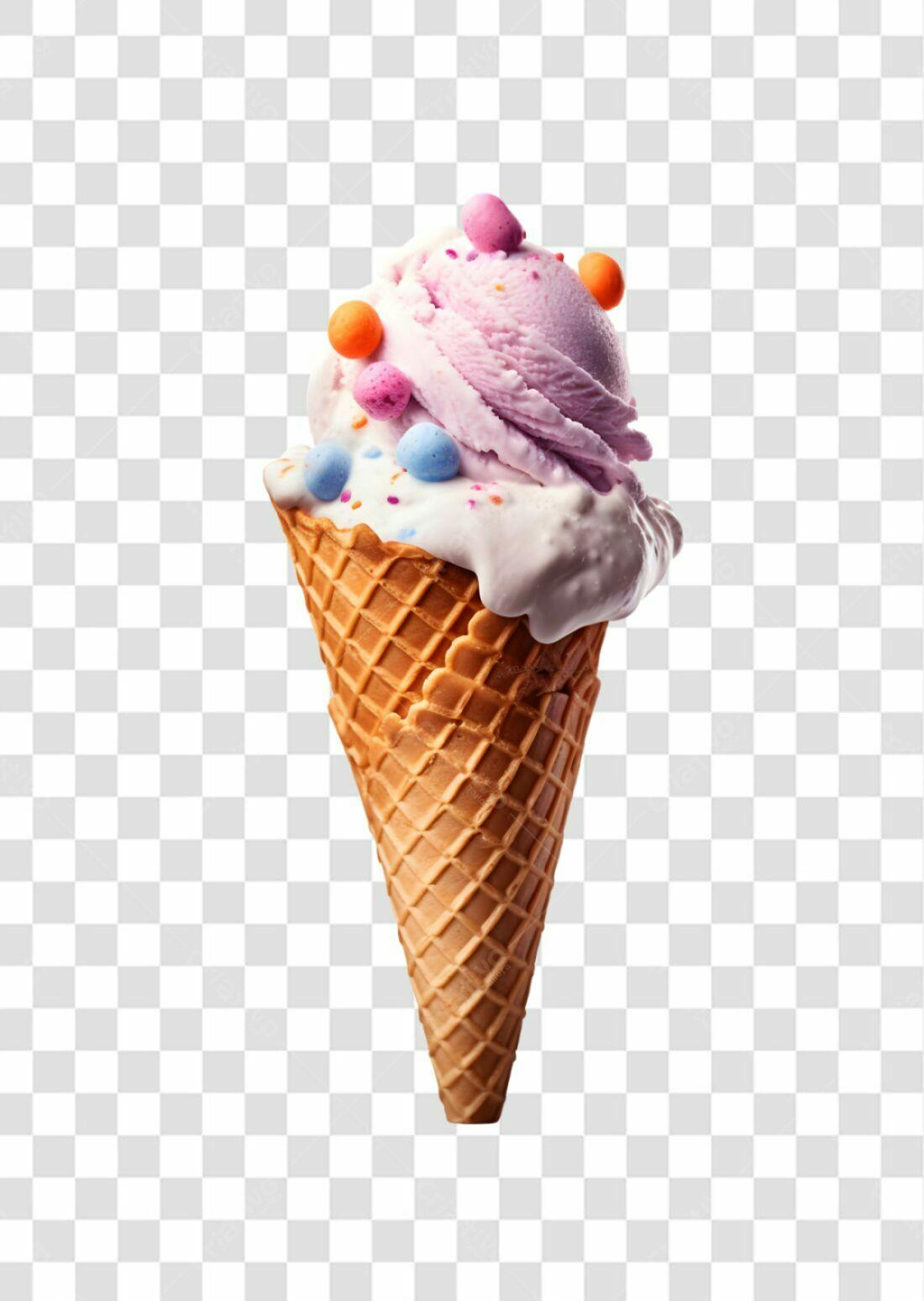 Icone Sorvete com Doce PNG com fundo transparente