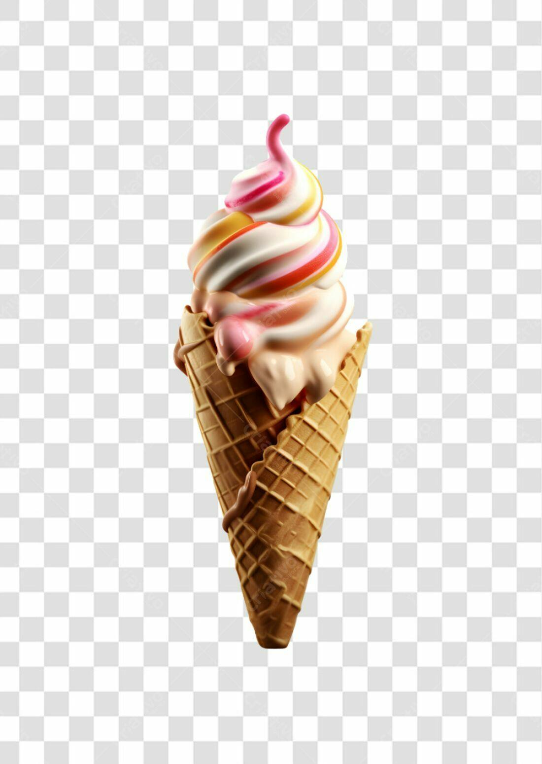 Icone Sorvete Colorido Verão PNG com fundo transparente