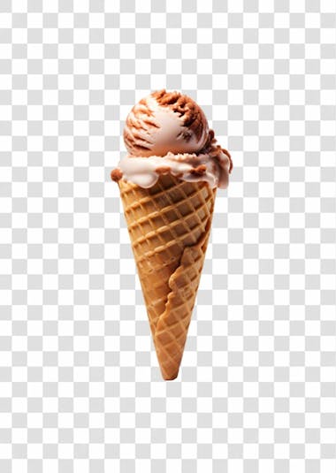 Delicioso sorvete de casquinha png