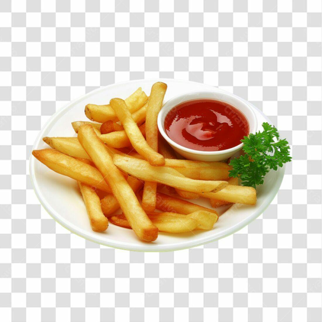 Icone Batata Frita e Ketchup PNG com fundo transparente