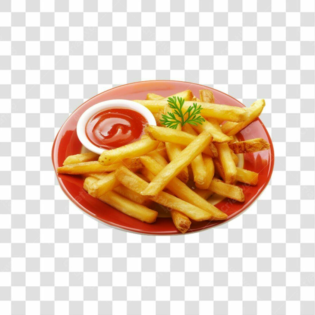 Icone Batata Frita com Ketchup PNG com fundo transparente