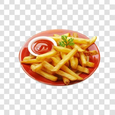 Batatas fritas png transparente