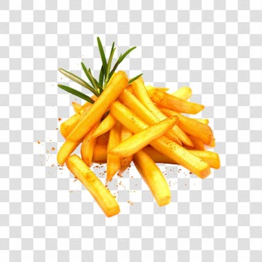 Batatas fritas png transparente