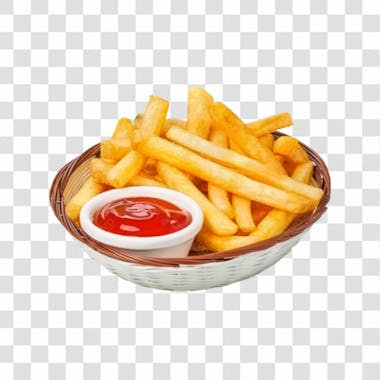 Batatas fritas png transparente