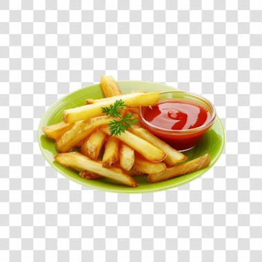 Batatas fritas png transparente