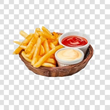 Batatas fritas png transparente