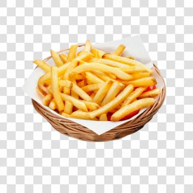 Batatas fritas png transparente