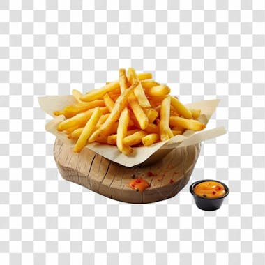 Batatas fritas png transparente