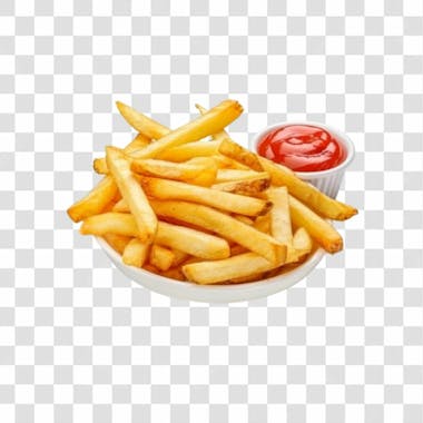 Batatas fritas png transparente