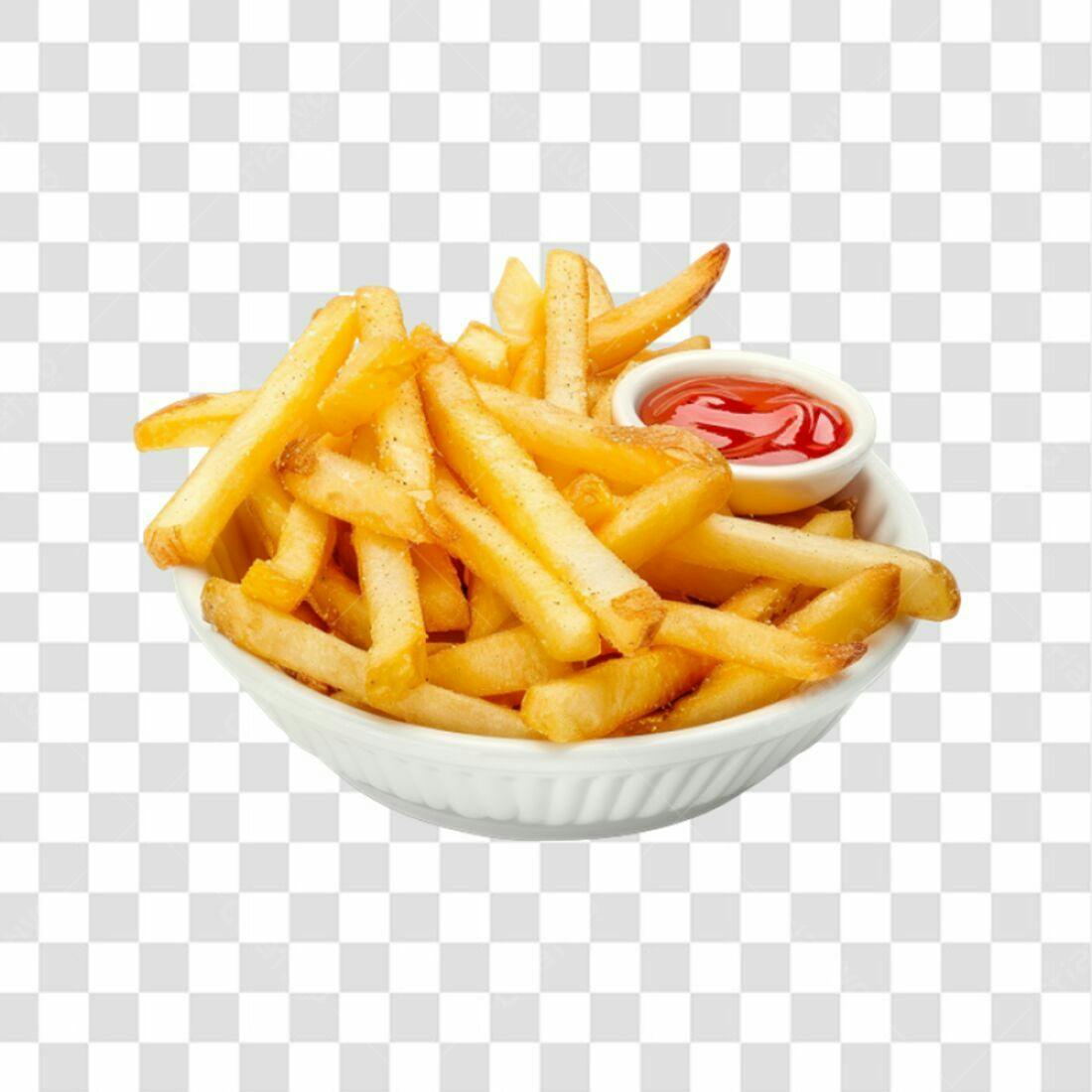 Icone Batata Frita e Ketchup PNG com fundo transparente