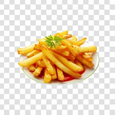 Batatas fritas png transparente