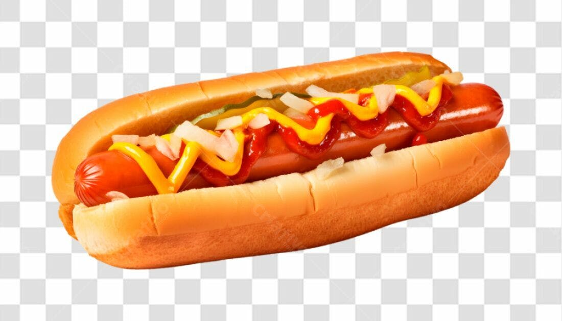 Icone Hot Dog Molho Mostarda e Ketchup PNG com fundo transparente