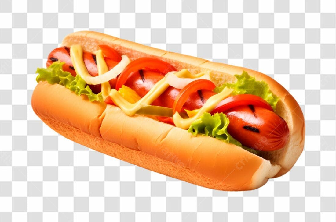 Icone Hot Dog com mostarda PNG com fundo transparente
