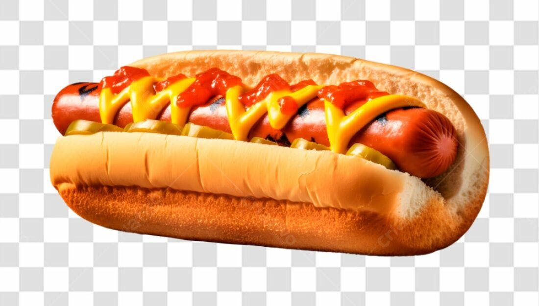 Icone Hot Dog Molho Mostarda e Ketchup PNG com fundo transparente