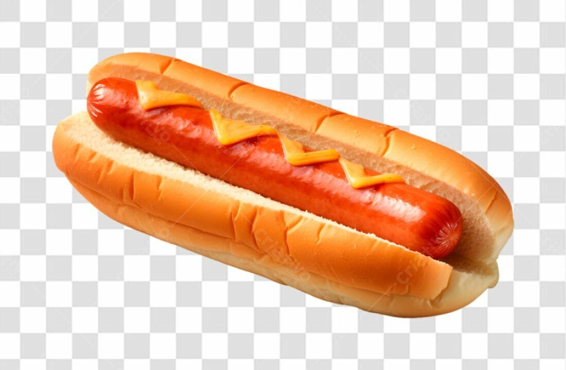 Imagem PNG Hot Dog com Queijo e fundo transparente