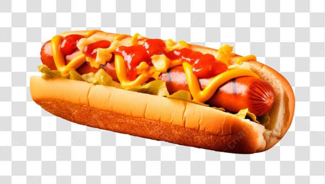 Icone Hot Dog com Molho PNG com fundo transparente
