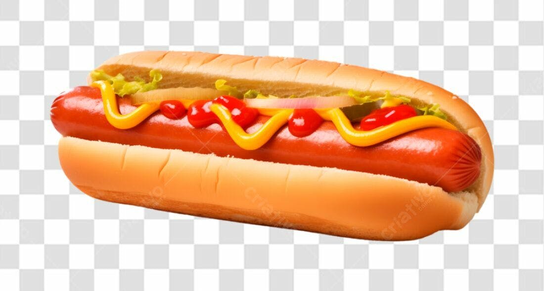 Icone Hot Dog Molho Mostarda e Ketchup PNG com fundo transparente
