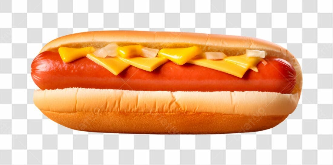 Icone Hot Dog Queijo Mostarda PNG com fundo transparente