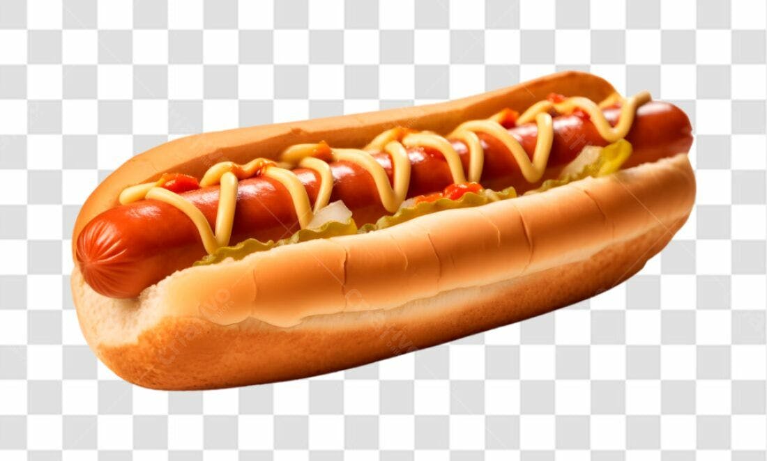 Icone Hot Dog Molho Mostarda e Ketchup PNG com fundo transparente
