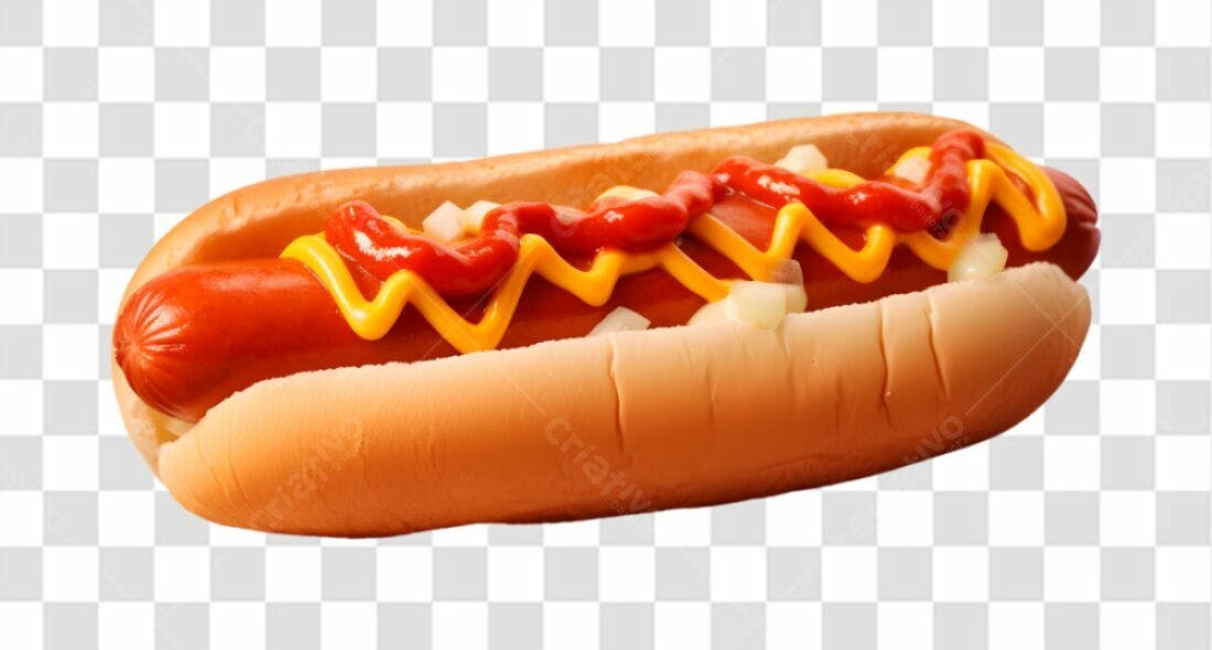 Icone Hot Dog Molho Mostarda e Ketchup PNG com fundo transparente