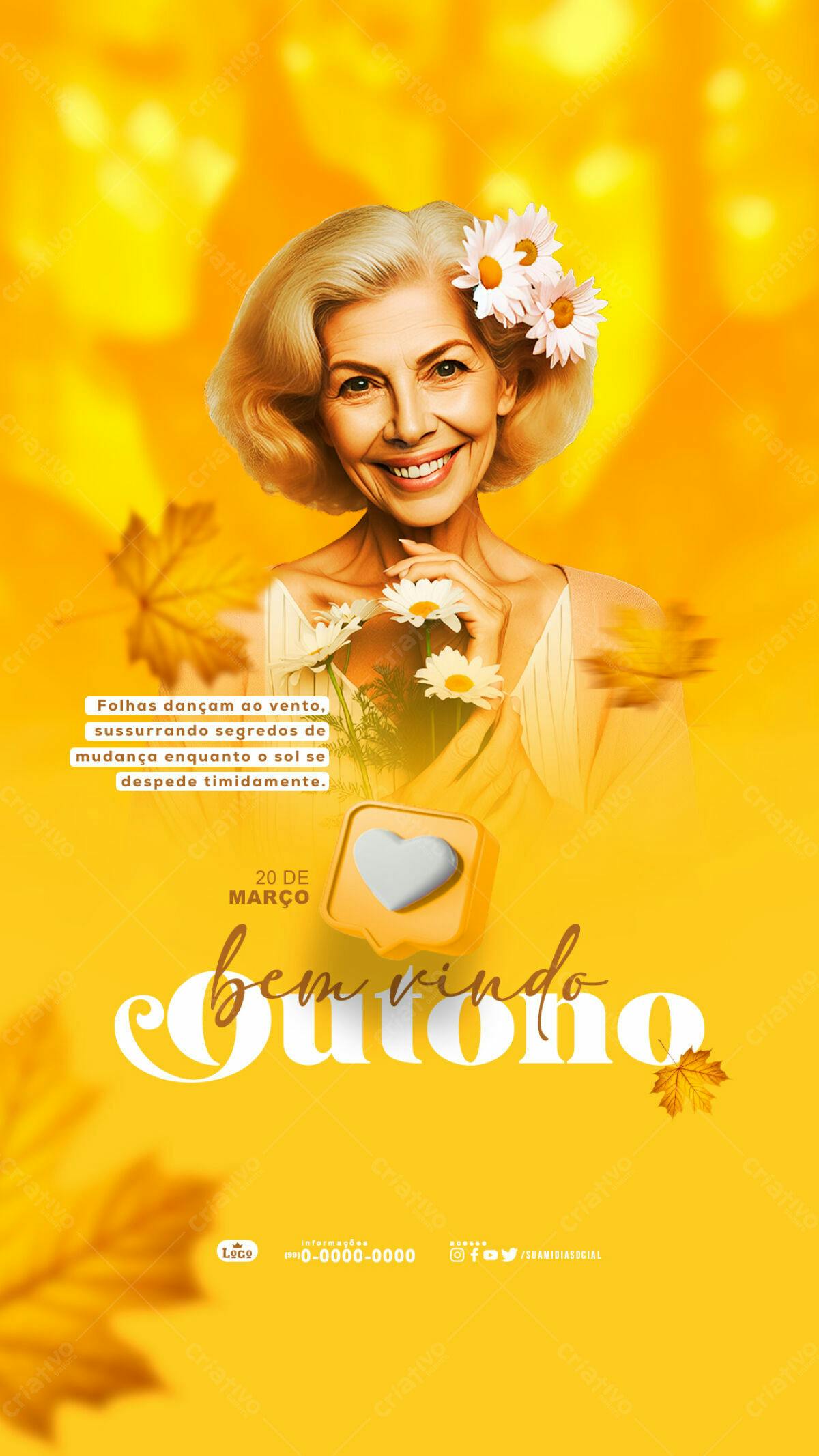 Flyer Boas-Vindas Outono PSD Editável