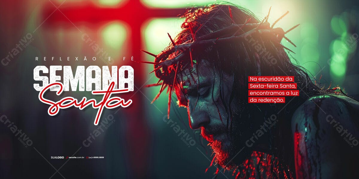 Banner Semana Santa PSD Editável