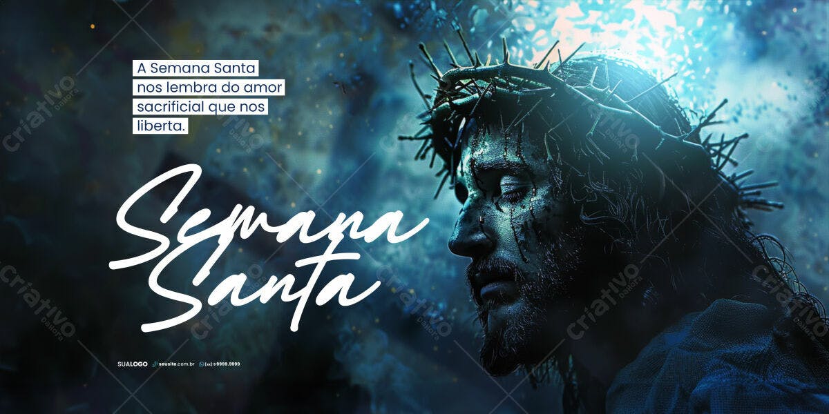 Banner Semana Santa PSD Editável