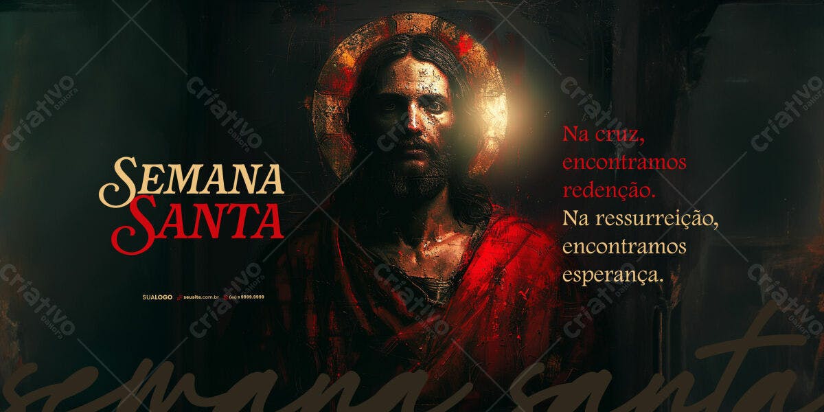 Flyer Semana Santa PSD Editável