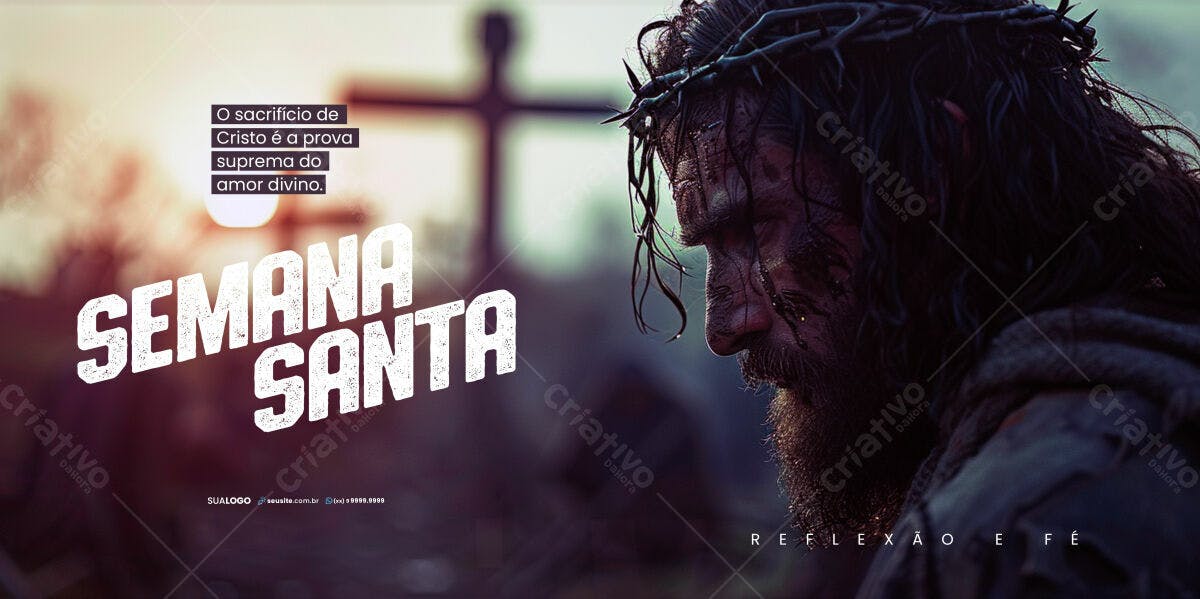 Flyer Semana Santa PSD Editável