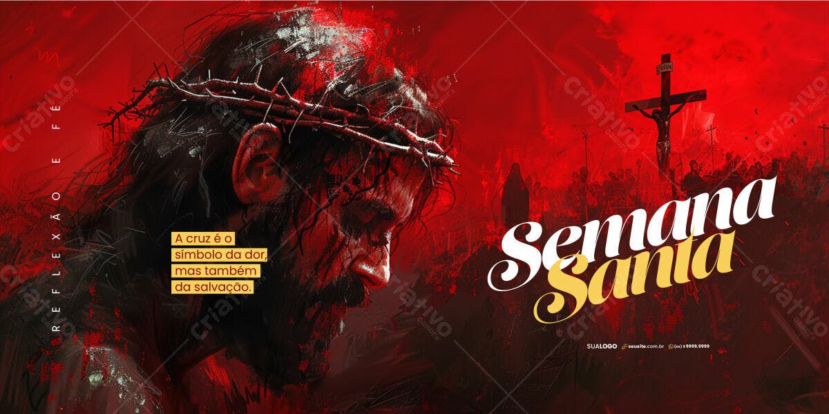 Banner Semana Santa PSD Editável