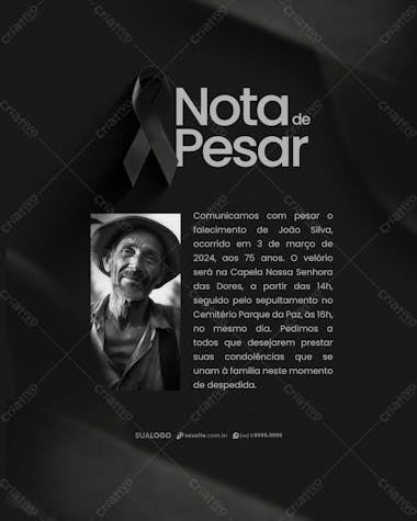 Social media nota de pesar