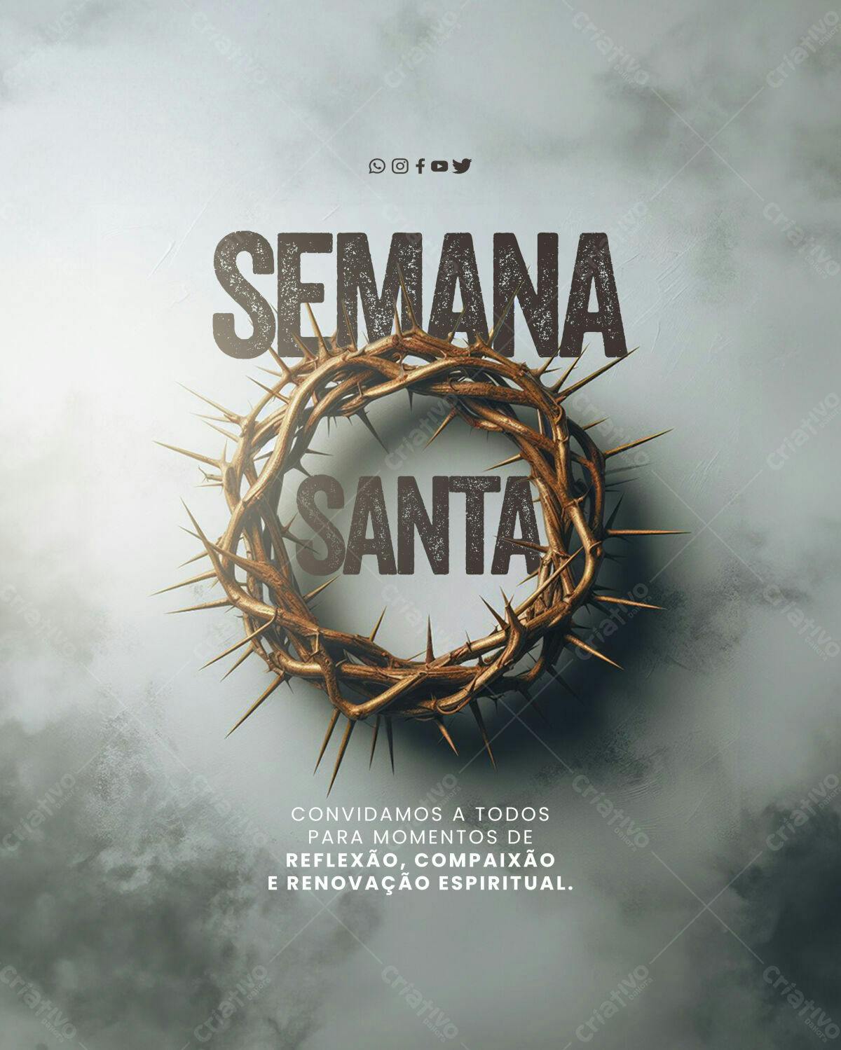 Flyer Semana Santa PSD Editável