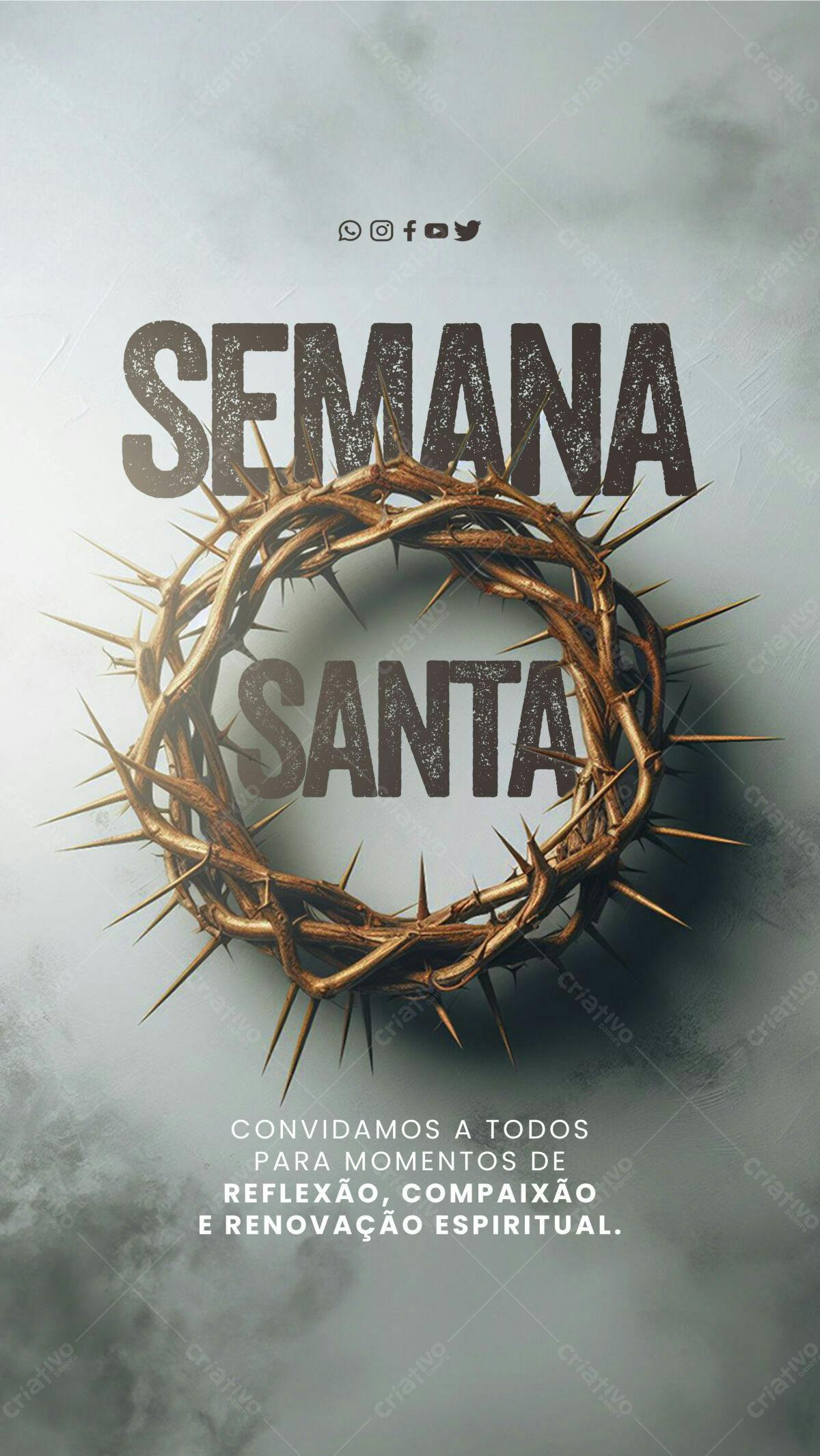 Flyer Semana Santa PSD Editável