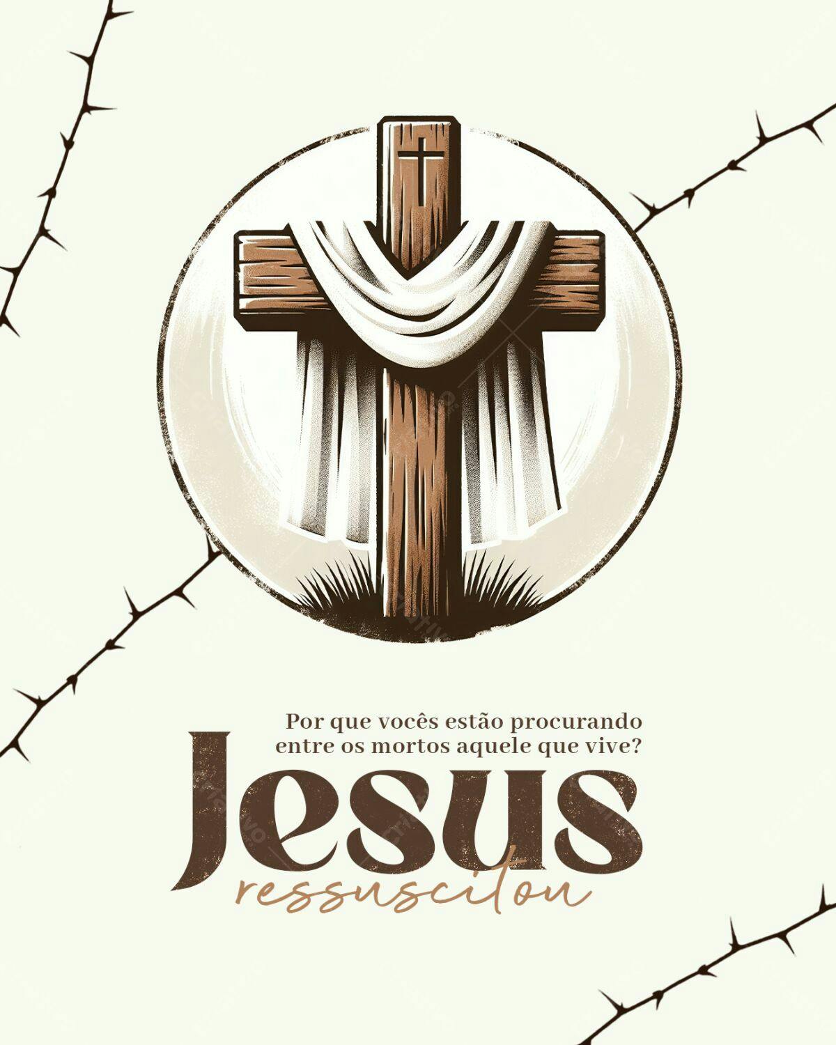 Flyer Páscoa Jesus Ressuscitou PSD Editável