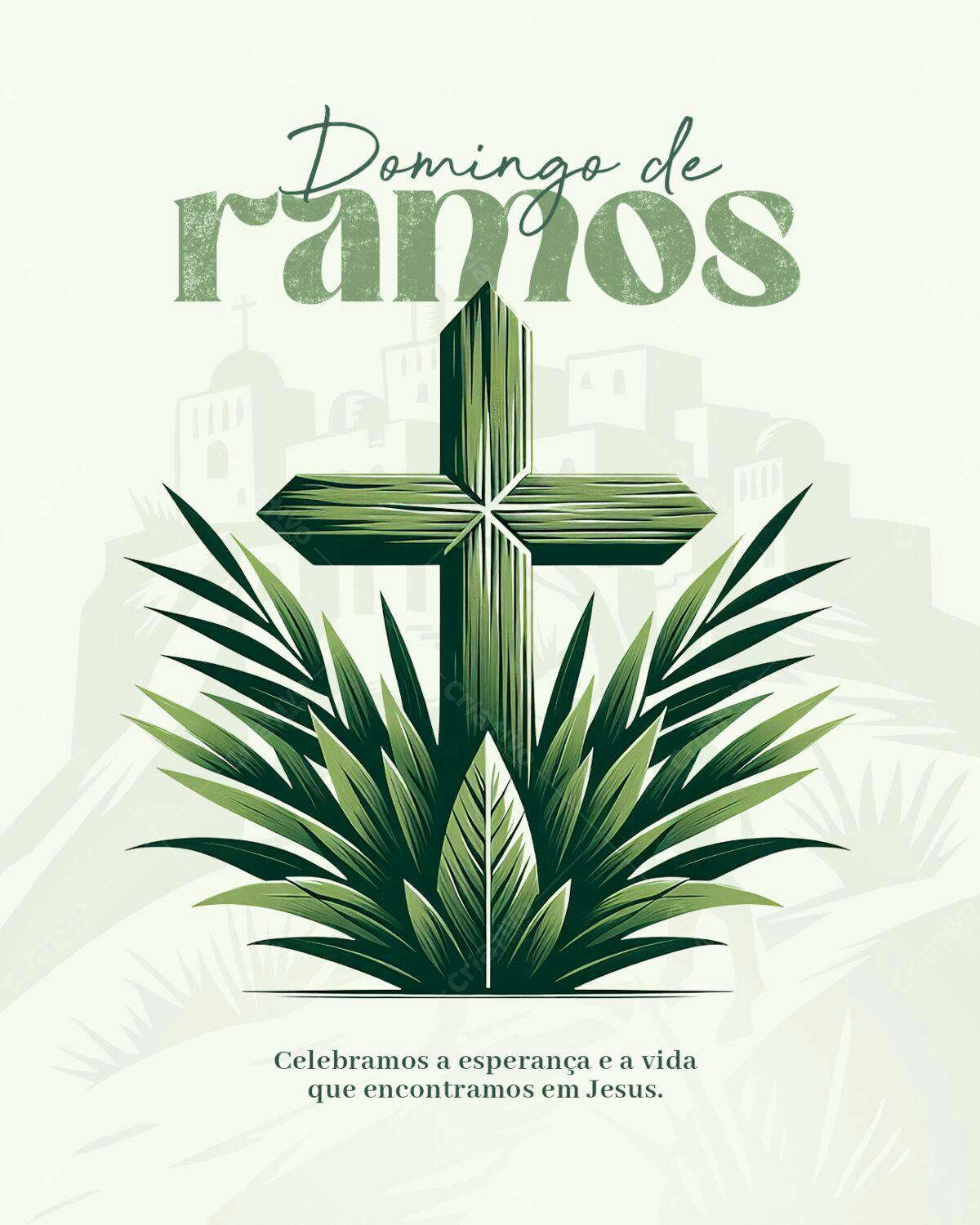 Flyer Domingo de Ramos PSD Editável
